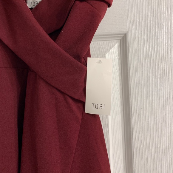 S Burgundy Tobi Dress NWT! - Picture 2 of 4